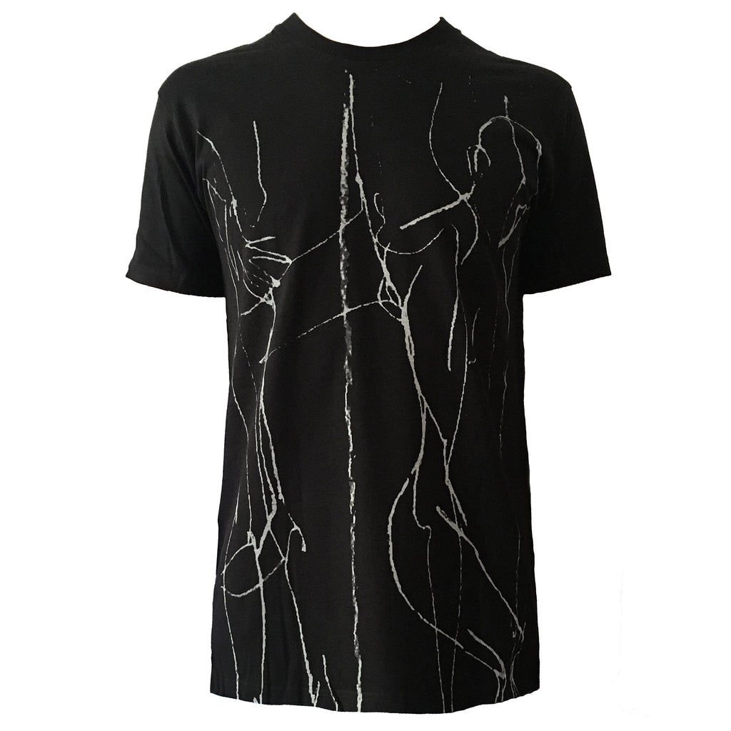 Mens T-shirt - Charcoal lines