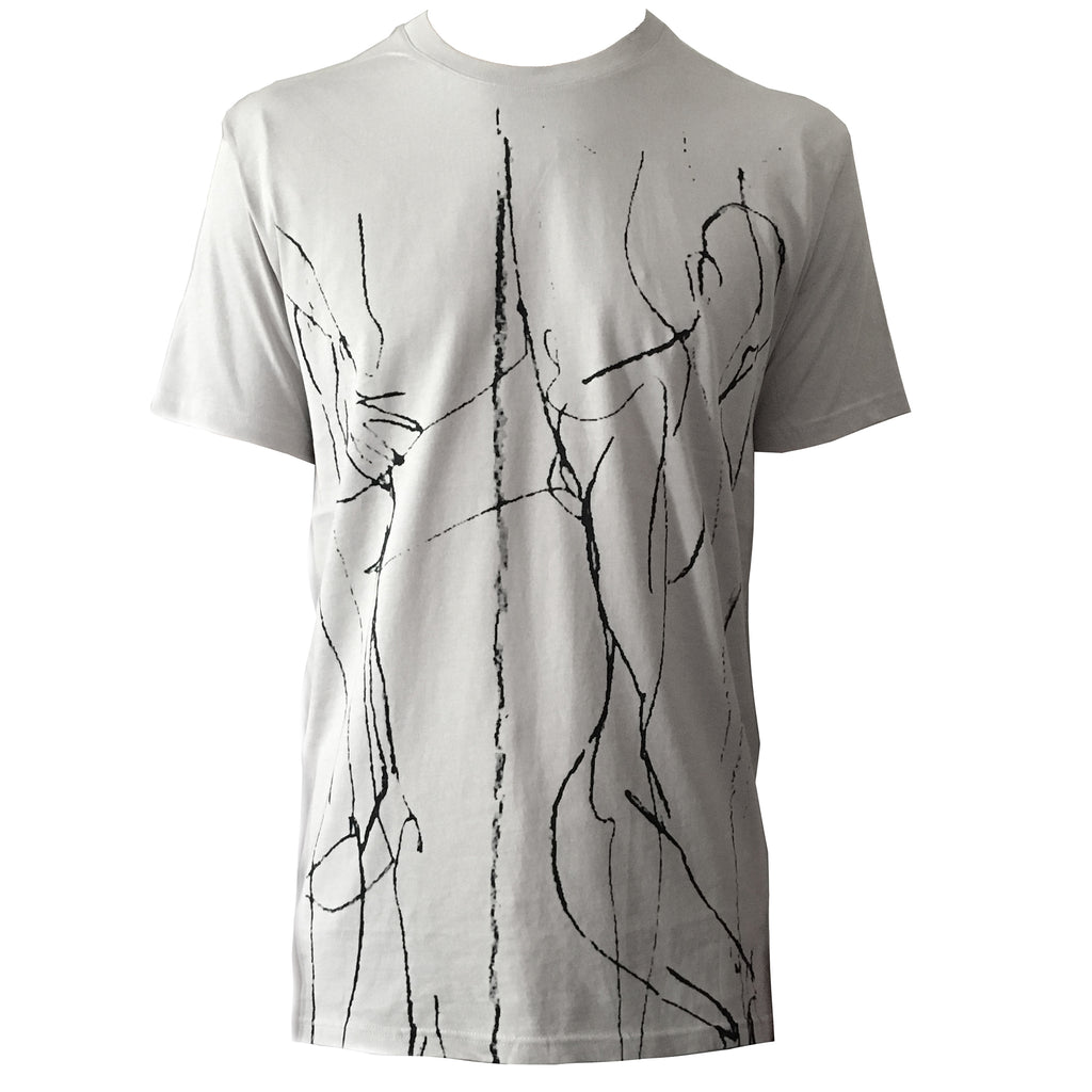 Mens T-shirt - Charcoal lines